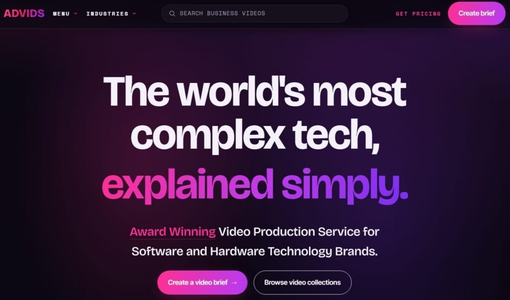 Advids homepage