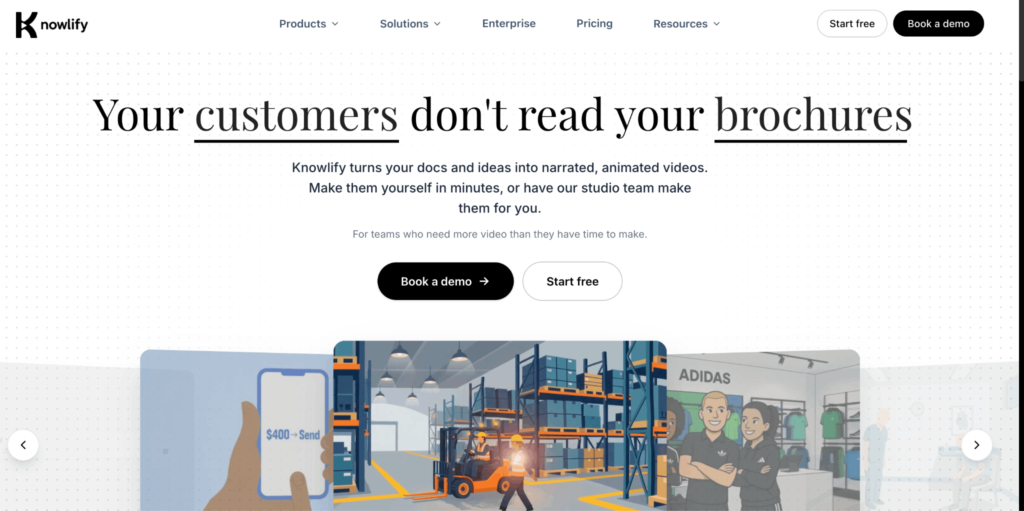 Knowlify homepage