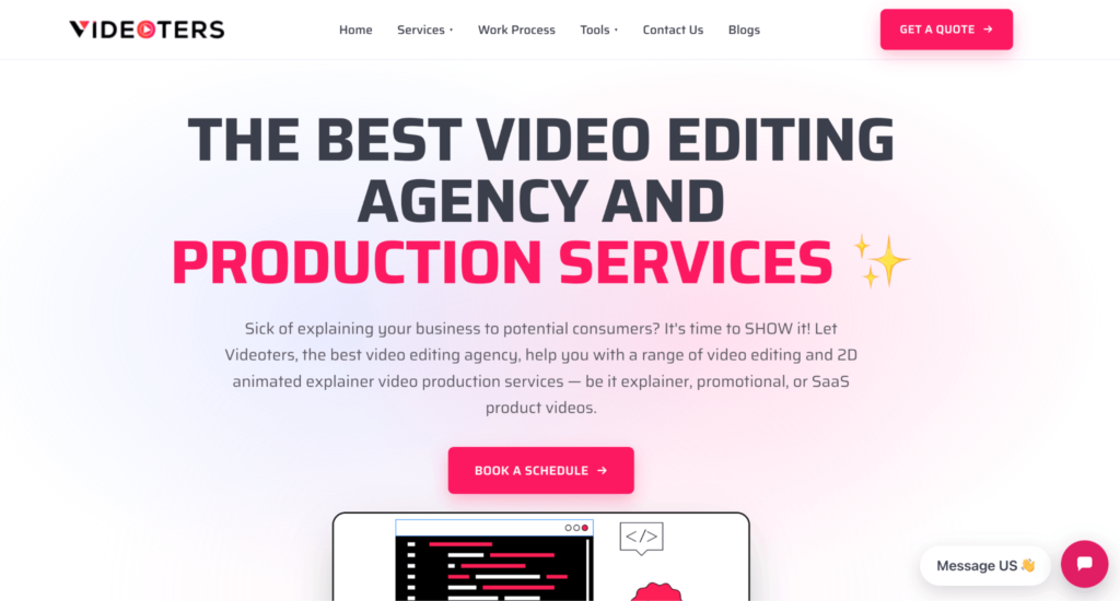 Videoters homepage
